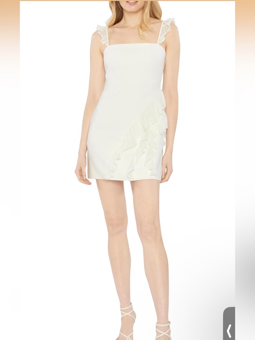 Likley Women's White Ruffle Mini Skirt